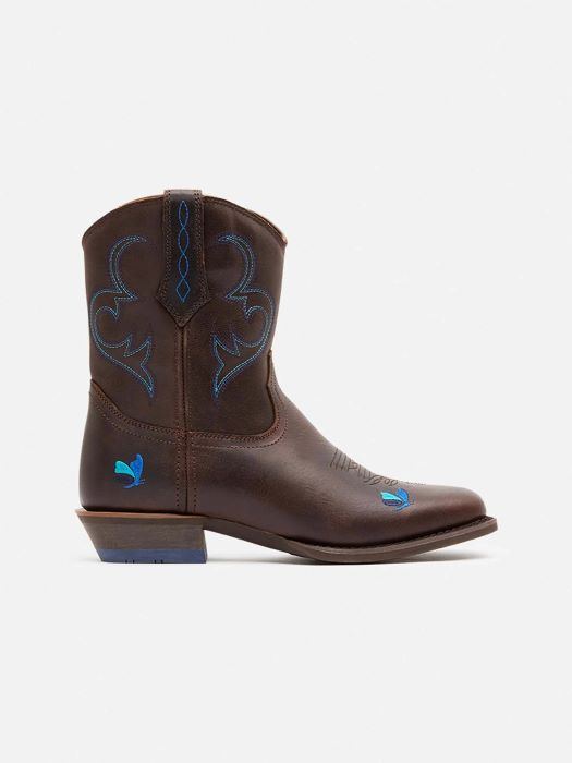 BAXTER DOLLYS DREAM LADIES SHORT BOOTS - BROWN [SZ:5.5]