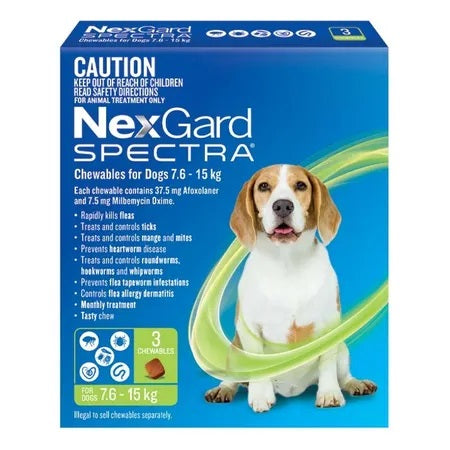 Nexgard Spectra 7.6kg-15kg 3pack