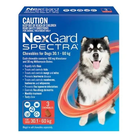 Nexgard Spectra 30.1kg-60kg 3 Pack