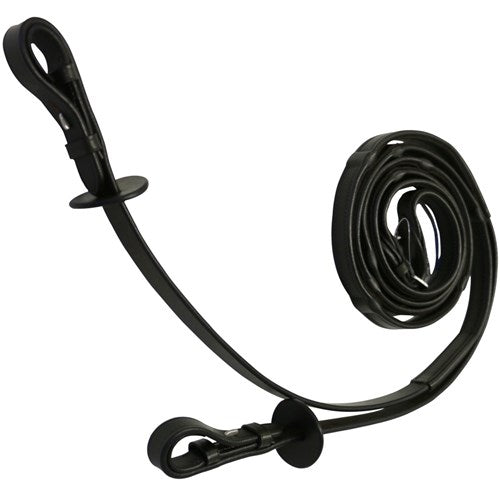 REINS JEREMY & LORD COVERED LEATHER NAPPA GRIP 4'9 - BLACK 