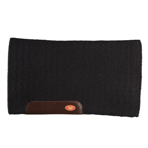 Saddle Blanket Heavy Nz Wool 32" X 34" - Black