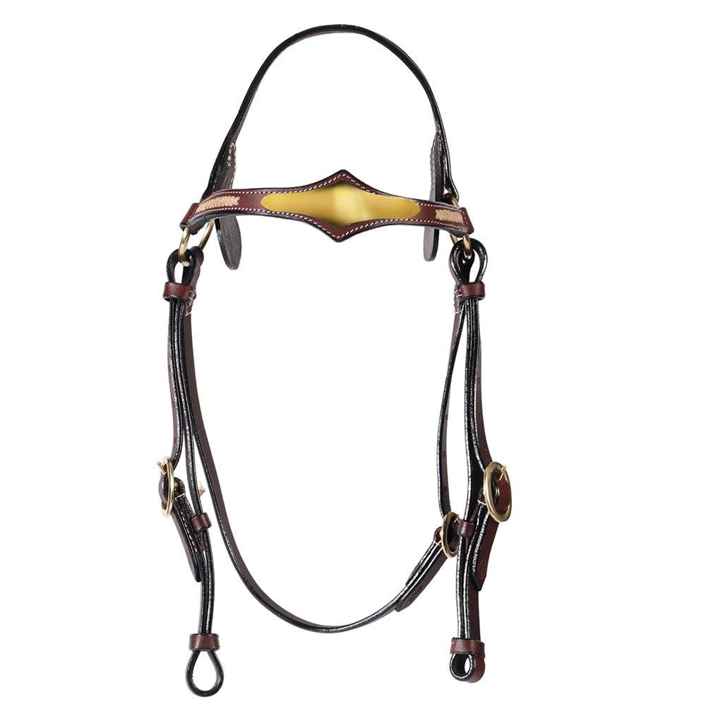 FORTWORTH BARCOO BRASS BRIDLE 5/8" - CHESTNUT [SZ:COB]