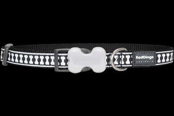 Red Dingo Reflective Bones - Black