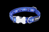 Red Dingo Nautical Dog Collar - Navy