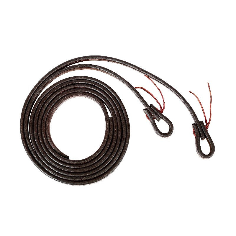 SYD HILL DOUBLE OILY SPLIT REINS - DARK BROWN