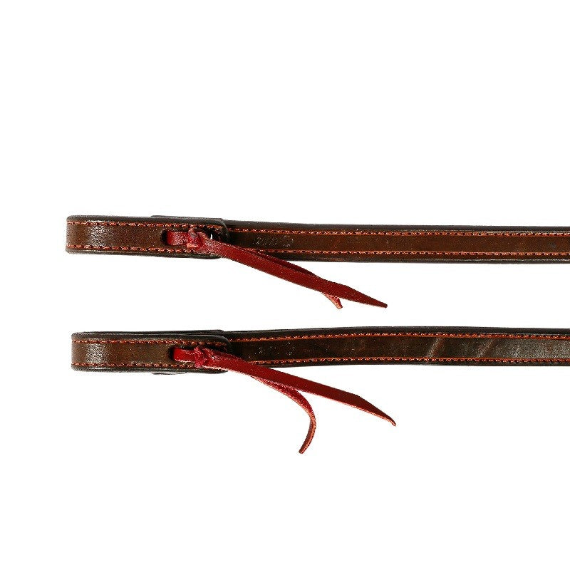SYD HILL DOUBLE OILY SPLIT REINS - DARK BROWN