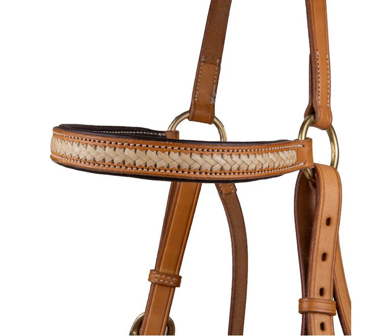 Syd Hill Barcoo Rawhide Browband Bridle - Natural [sz:cob]