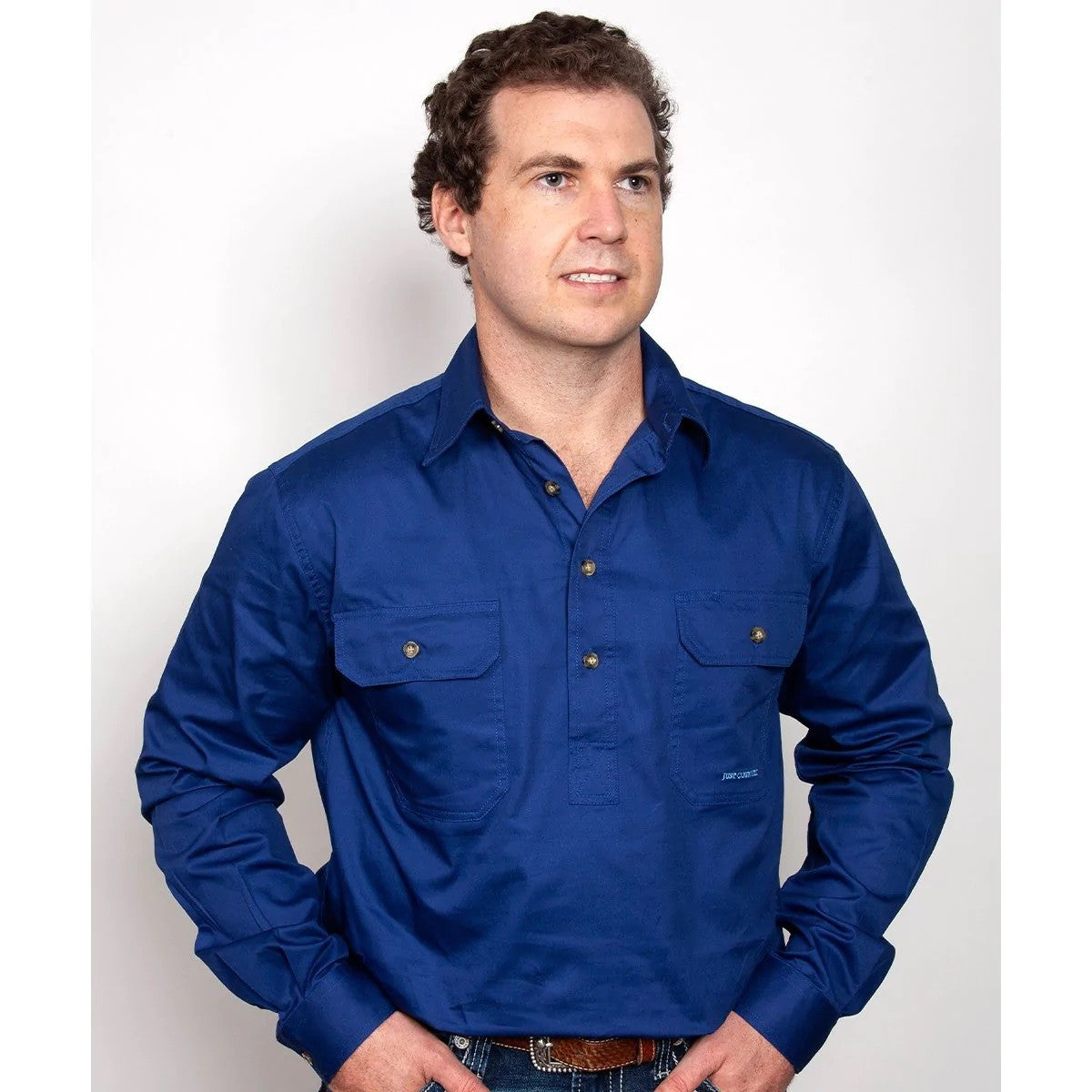 Just Country Cameron Shirt Cobalt