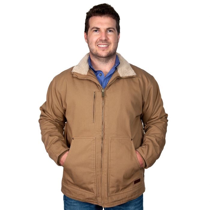 JUST COUNTRY MENS DIAMANTINA SHERPA - KHAKI [SZ:XXS]