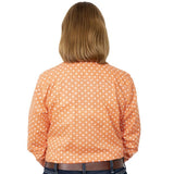 Just Country Abbey Full Button Print Workshirt - Coral Polka Dot