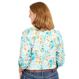 Just Country Abbey Full Button - Sky Citrus Flowers