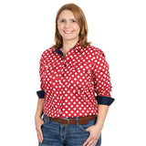 Just Country Abbey Full Button - Crimson Spots