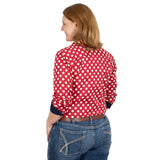 Just Country Abbey Full Button - Crimson Spots
