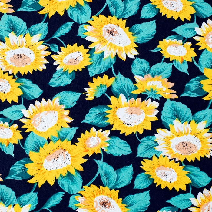 Just Country Womens Abbey Shirt - Navy Sunflower