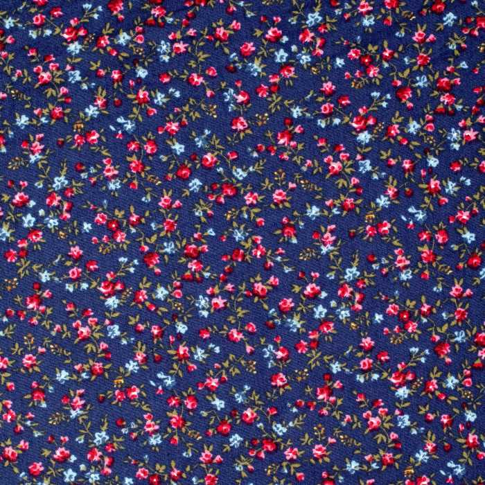 Just Country Georgie Half Button Print Workshirt - Navy Roses [sz:12]