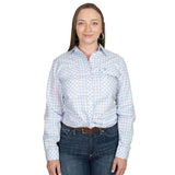 JUST COUNTRY ABBEY FULL BUTTON PRINT WORKSHIRT - LIGHT PINK CHECK [SZ:10]