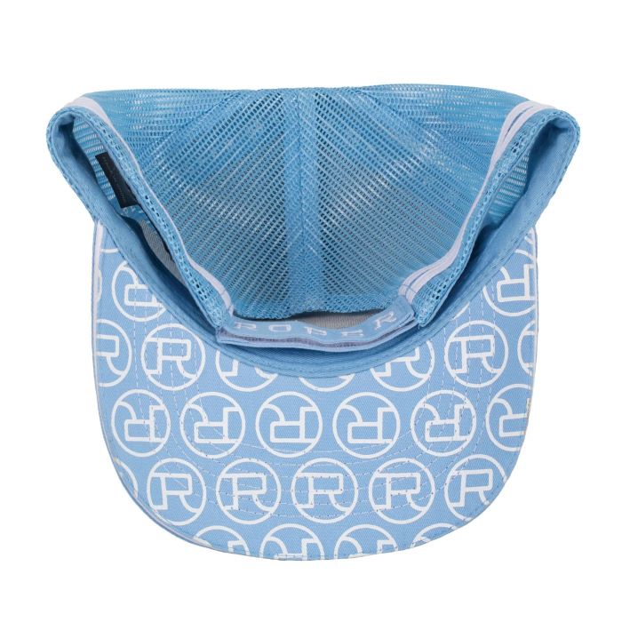 Roper Mini Plaid Trucker Cap - Cornflower Blue/white 