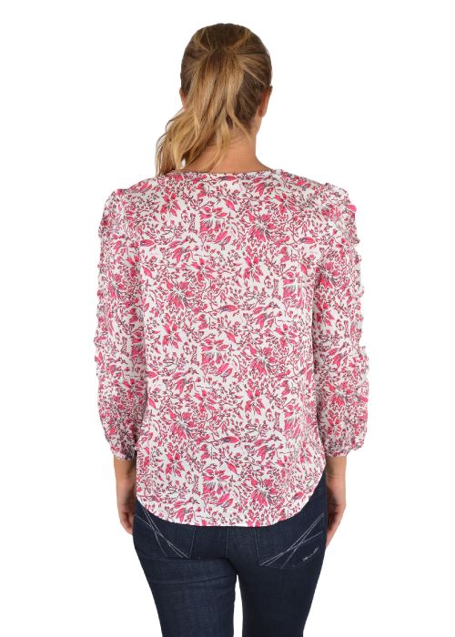 Thomas Cook Poppy Womens Ruffle Sleeve Blouse