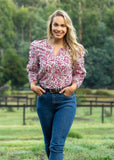 Thomas Cook Poppy Womens Ruffle Sleeve Blouse