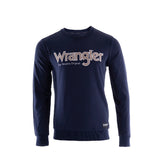 Wrangler Ryder Mens Logo Crew - Navy