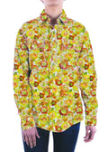 Hardslog Barbara Half Placket Long Sleeve Shirt - Yellow