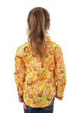 Hardslog Barbara Kids Half Placket Longsleeve Shirt - Yellow