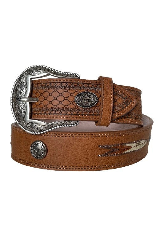 Pure Western Dawson Belt - Dark Tan