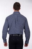 Hardslog Alon Mens 1/2 Placket Long Sleeve Shirt - Navy
