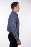 Hardslog Alon Mens 1/2 Placket Long Sleeve Shirt - Navy