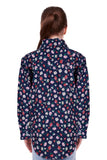 Hardslog Stephanie Kids 1/2 Placket Long Sleeve Shirt - Navy