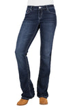 Pure Western Carole Womens Relaxed Rider Jeans 36" Leg - Dark Wash