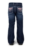 Pure Western Adeline Girls Boot Cut Jeans - Evening Sky