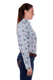 Wrangler Neda Womens Long Sleeve Shirt - Aqua