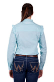 Wrangler Paola Womens Long Sleeve Shirt - Aqua