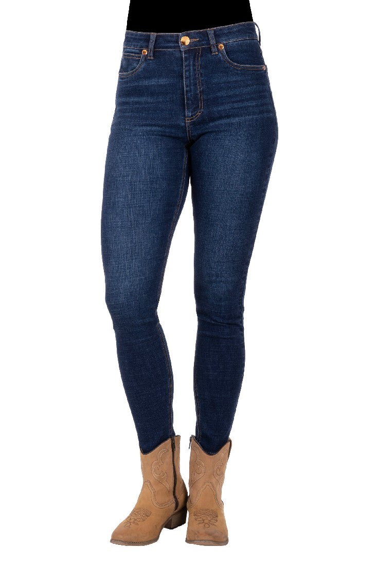 Wrangler Sierra Womens Hirise Skinny Jeans - Old Indigo