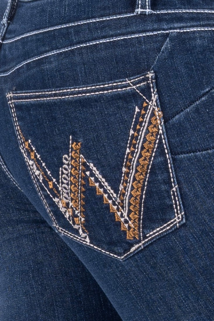 Wrangler Amelia Q-baby Booty Up Jeans - Indigo