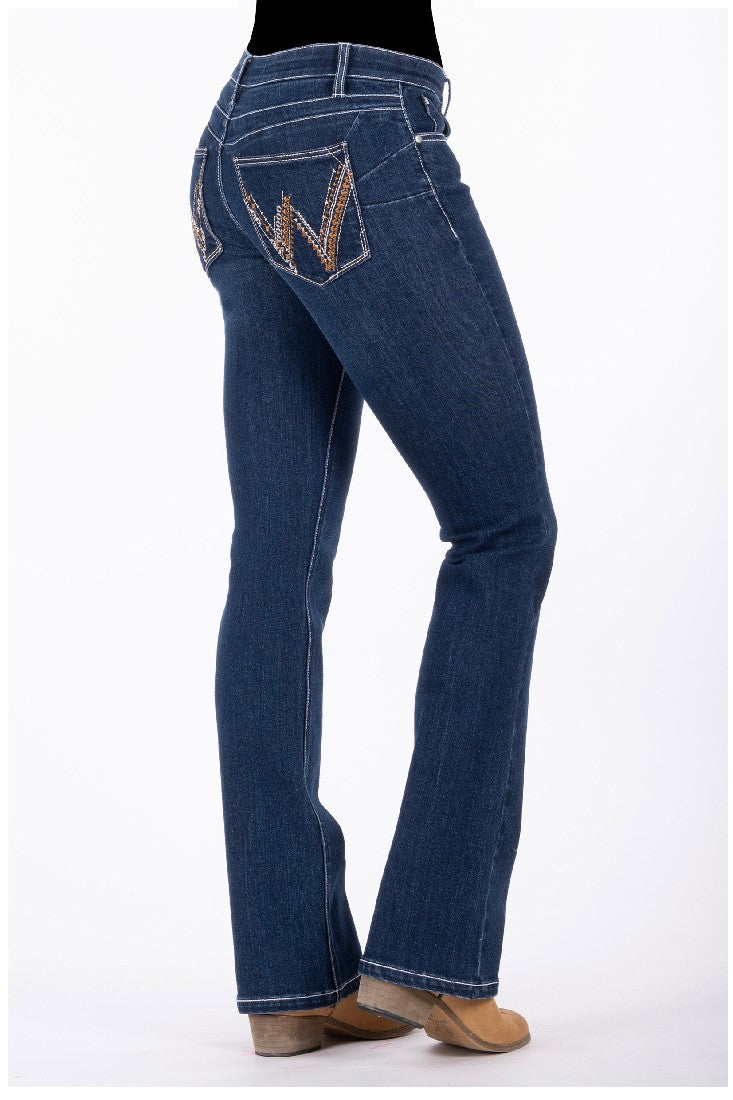 Wrangler Amelia Q-baby Booty Up Jeans - Indigo