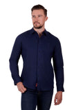 Thomas Cook Louis Mens Tailored Long Sleeve Shirt - Navy