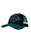 PURE WESTERN BROCK TRUCKER CAP - BLACK/GREEN 