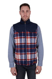 WRANGLER HUGHES MENS REVERSIBLE VEST - NAVY [SZ:S]