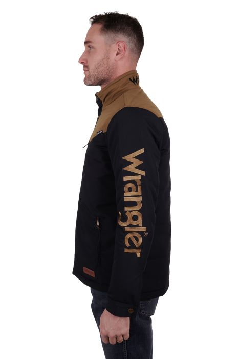 WRANGLER SPENCER MENS JACKET - BLACK/TAN [SZ:XS]
