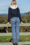 WRANGLER AUSTIN JEAN WOMENS Q-BABY - FADED BLUE [SZ:0X34]