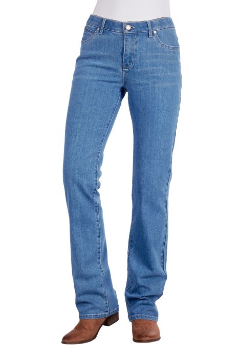 WRANGLER AUSTIN JEAN WOMENS Q-BABY - FADED BLUE [SZ:0X34]