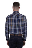 THOMAS COOK NAT MENS THERMAL 2 POCKET LONG SLEEVE SHIRT - NAVY/GREEN [SZ:S]