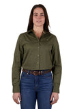 THOMAS COOK PHOEBE WOMENS LONG SLEEVE SHIRT - KHAKI [SZ:8]