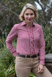 THOMAS COOK ISLA WOMENS LONG SLEEVE SHIRT - MULBERRY [SZ:8]