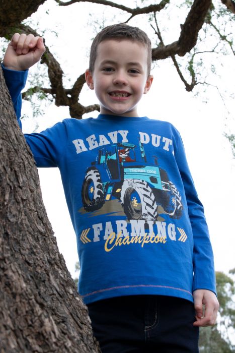 THOMAS COOK CHAMPION BOYS LONG SLEEVE TEE - ROYAL BLUE [SZ:2]