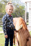 THOMAS COOK BAILEY GIRLS LONG SLEEVE SHIRT - NAVY [SZ:2]