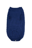 THOMAS COOK CABLE KNIT DOG JUMPER - NAVY [SZ:S]