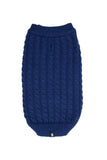 THOMAS COOK CABLE KNIT DOG JUMPER - NAVY [SZ:S]